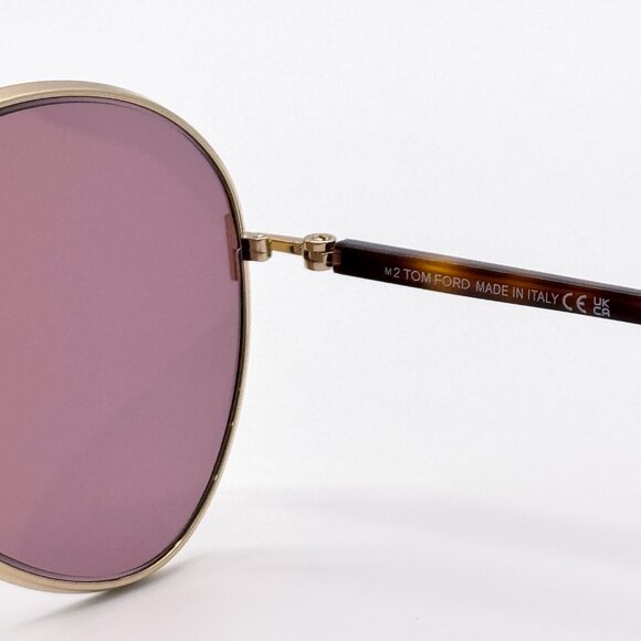 NEW TOM FORD RIO FT1028 32Z WOMEN AVIATOR SUNGLASSES FT1028/S GOLD PINK